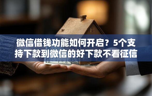 微信借钱功能如何开启？5个支持下款到微信的好下款不看征信贷款平台