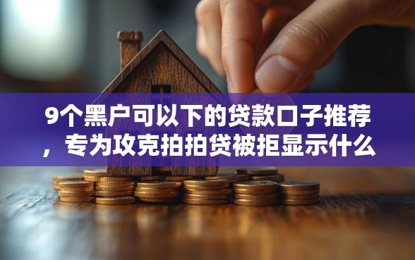 9个黑户可以下的贷款口子推荐，专为攻克拍拍贷被拒显示什么难题