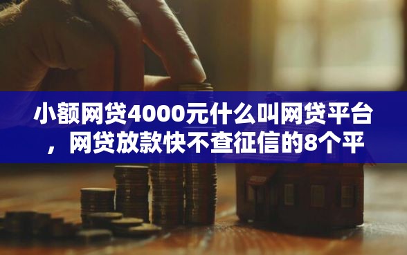 小额网贷4000元什么叫网贷平台，网贷放款快不查征信的8个平台介绍
