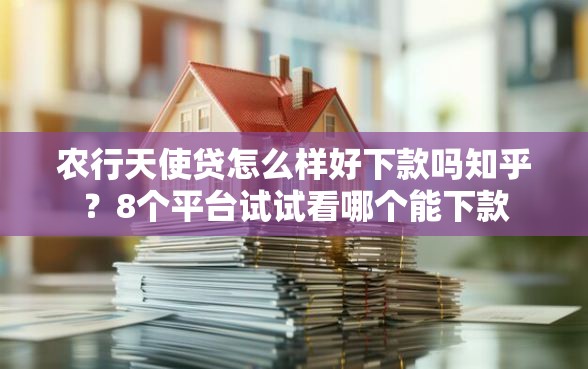 农行天使贷怎么样好下款吗知乎？8个平台试试看哪个能下款