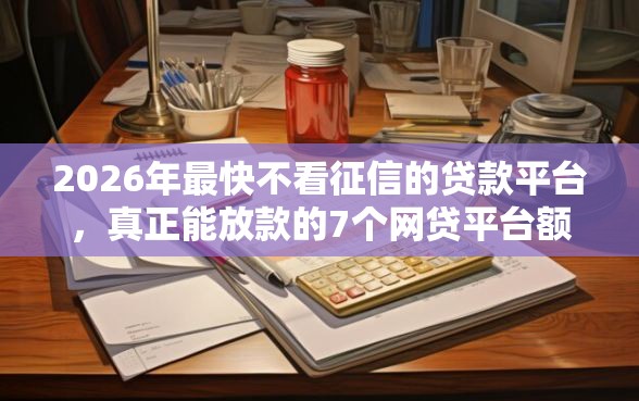 2026年最快不看征信的贷款平台，真正能放款的7个网贷平台额度高推荐
