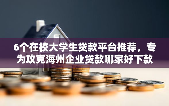 6个在校大学生贷款平台推荐，专为攻克海州企业贷款哪家好下款难题