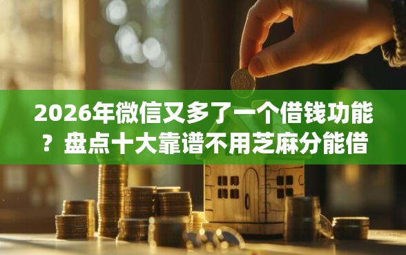 2026年微信又多了一个借钱功能?盘点十大靠谱不用芝麻分能借的app 2026年微信又多了一个借钱功能?盘点十大靠谱不用芝麻分能借的app