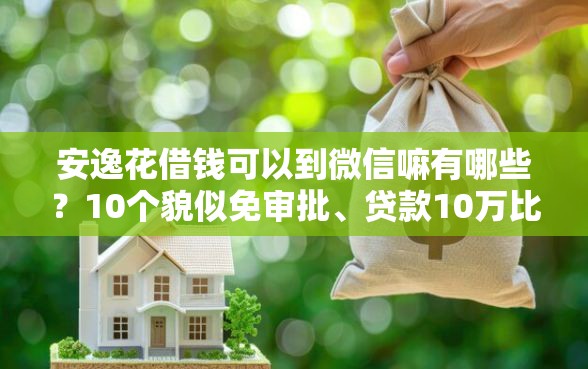 安逸花借钱可以到微信嘛有哪些？10个貌似免审批、贷款10万比较容易的平台合集