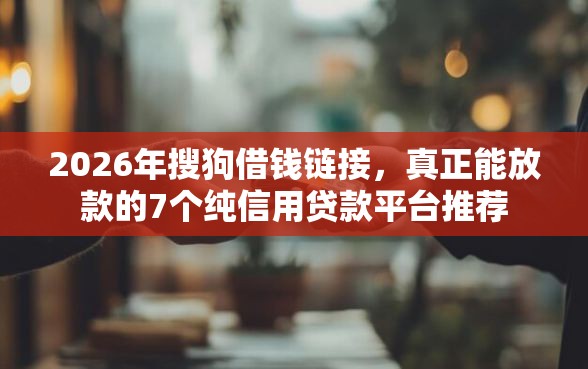 2026年搜狗借钱链接，真正能放款的7个纯信用贷款平台推荐