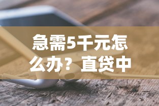急需5千元怎么办？直贷中心不看征信可以吗试试这8个无门槛平台