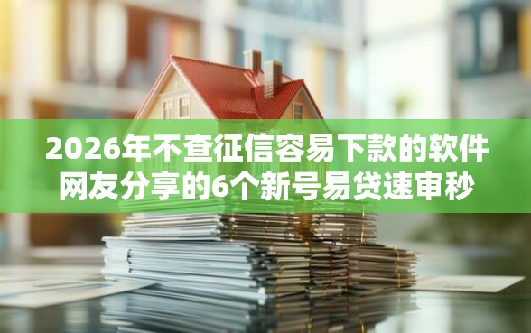 2026年不查征信容易下款的软件网友分享的6个新号易贷速审秒下款口子我觉得不错！