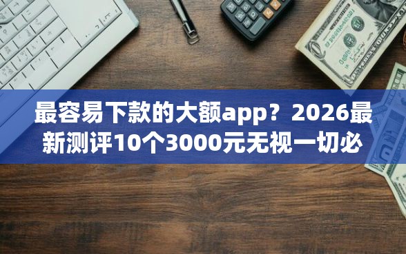 最容易下款的大额app？2026最新测评10个3000元无视一切必下款的口子