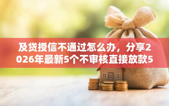 及贷授信不通过怎么办，分享2026年最新5个不审核直接放款500的平台