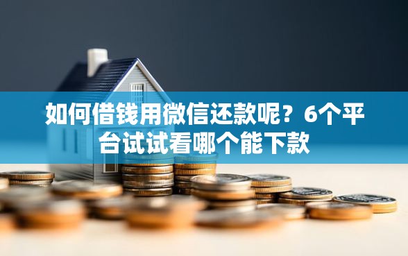 如何借钱用微信还款呢？6个平台试试看哪个能下款