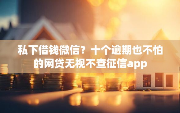 私下借钱微信？十个逾期也不怕的网贷无视不查征信app