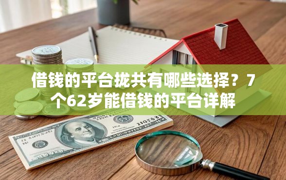 借钱的平台拢共有哪些选择？7个62岁能借钱的平台详解
