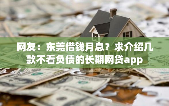 网友：东莞借钱月息？求介绍几款不看负债的长期网贷app