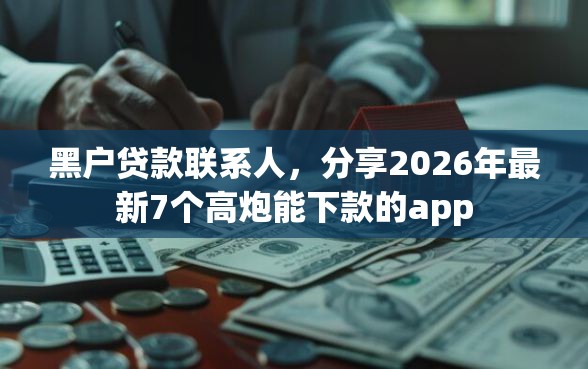 黑户贷款联系人，分享2026年最新7个高炮能下款的app