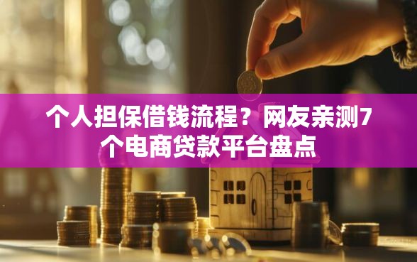 个人担保借钱流程？网友亲测7个电商贷款平台盘点
