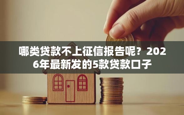 哪类贷款不上征信报告呢？2026年最新发的5款贷款口子