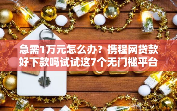 急需1万元怎么办？携程网贷款好下款吗试试这7个无门槛平台