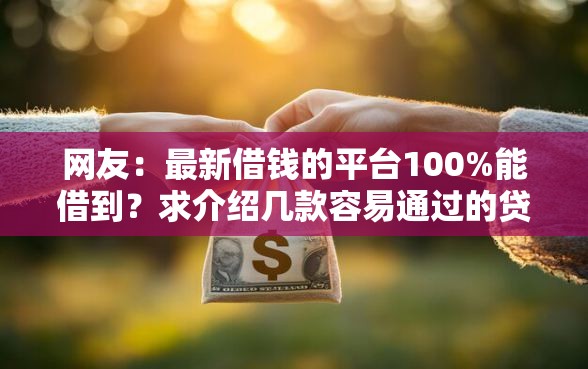 网友：最新借钱的平台100%能借到？求介绍几款容易通过的贷款平台