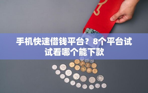 手机快速借钱平台？8个平台试试看哪个能下款