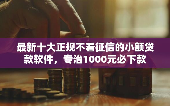 最新十大正规不看征信的小额贷款软件，专治1000元必下款