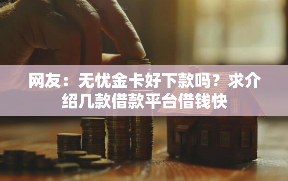 网友：无忧金卡好下款吗？求介绍几款借款平台借钱快