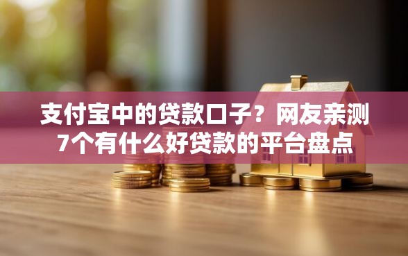 支付宝中的贷款口子？网友亲测7个有什么好贷款的平台盘点