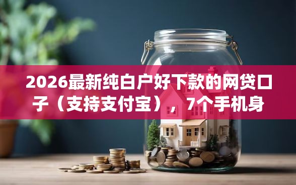 2026最新纯白户好下款的网贷口子（支持支付宝），7个手机身份证秒借现金的app无私分享