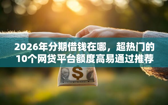 2026年分期借钱在哪，超热门的10个网贷平台额度高易通过推荐