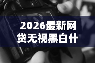 2026最新网贷无视黑白什么口子（支持微信），6个利息低的网贷口子无私分享