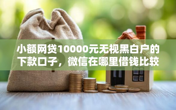 小额网贷10000元无视黑白户的下款口子，微信在哪里借钱比较好的8个平台介绍