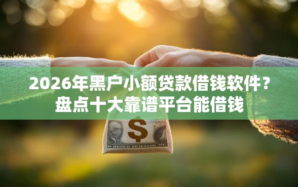 2026年黑户小额贷款借钱软件？盘点十大靠谱平台能借钱