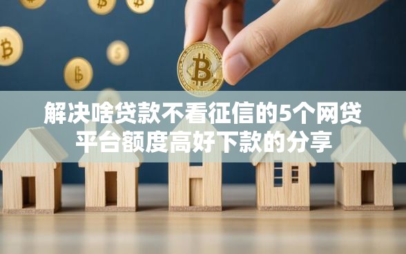 解决啥贷款不看征信的5个网贷平台额度高好下款的分享
