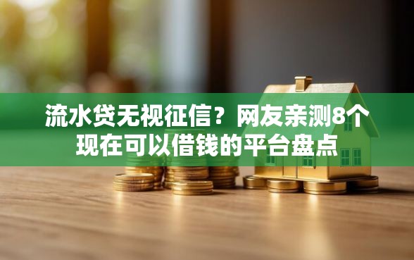 流水贷无视征信？网友亲测8个现在可以借钱的平台盘点