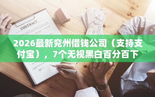 2026最新兖州借钱公司（支持支付宝），7个无视黑白百分百下款的借款口子无私分享
