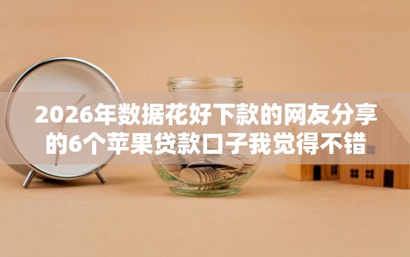 2026年数据花好下款的网友分享的6个苹果贷款口子我觉得不错！
