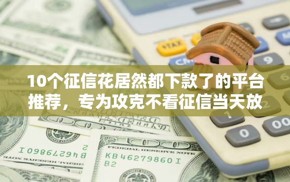 10个征信花居然都下款了的平台推荐，专为攻克不看征信当天放款的平台难题