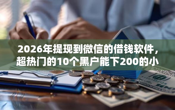 2026年提现到微信的借钱软件，超热门的10个黑户能下200的小贷口子推荐