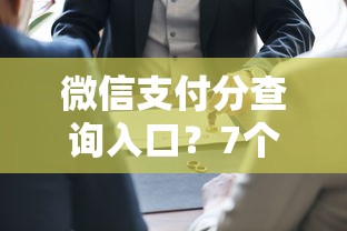 微信支付分查询入口？7个支持下款到微信的网贷黑户必过口子