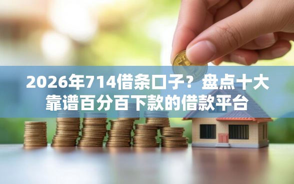 2026年714借条口子？盘点十大靠谱百分百下款的借款平台