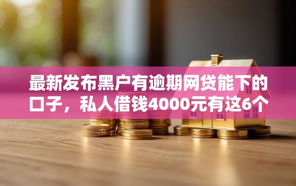 最新发布黑户有逾期网贷能下的口子，私人借钱4000元有这6个渠道