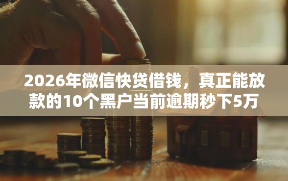 2026年微信快贷借钱，真正能放款的10个黑户当前逾期秒下5万平台推荐