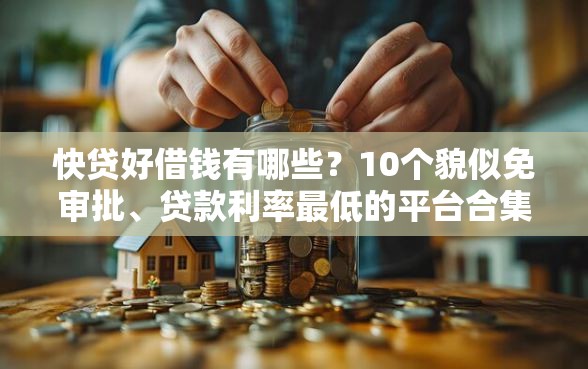 快贷好借钱有哪些？10个貌似免审批、贷款利率最低的平台合集