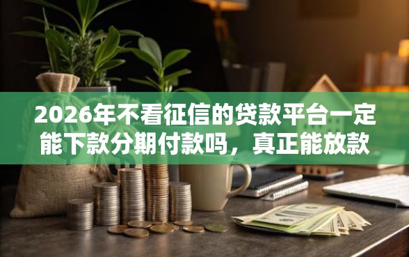 2026年不看征信的贷款平台一定能下款分期付款吗，真正能放款的8个网贷平台举报推荐