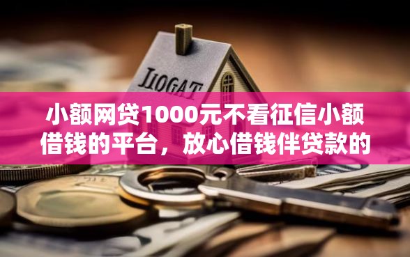 小额网贷1000元不看征信小额借钱的平台，放心借钱伴贷款的6个平台介绍
