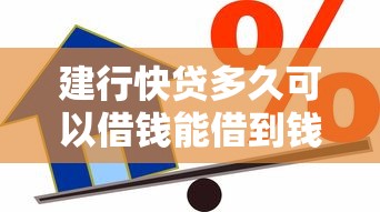 建行快贷多久可以借钱能借到钱吗？3000元无门槛借款6个平台推荐