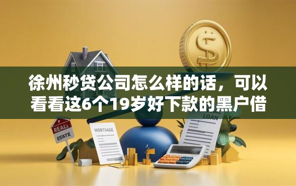 徐州秒贷公司怎么样的话，可以看看这6个19岁好下款的黑户借钱平台