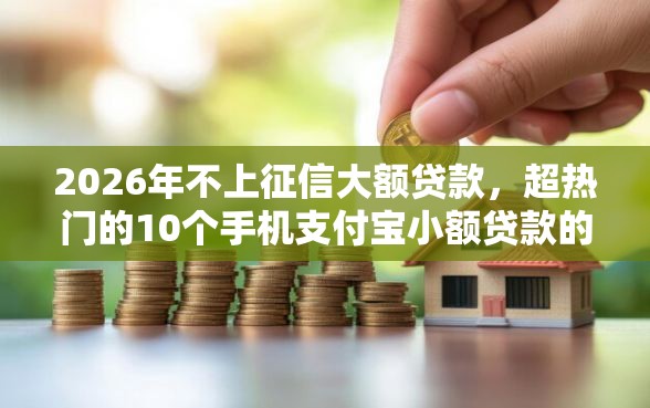 2026年不上征信大额贷款，超热门的10个手机支付宝小额贷款的平台推荐