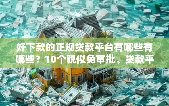 好下款的正规贷款平台有哪些有哪些？10个貌似免审批、贷款平台软件合集
