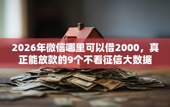 2026年微信哪里可以借2000，真正能放款的9个不看征信大数据的贷款平台推荐