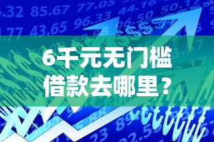 6千元无门槛借款去哪里？芝麻分590可以贷款嘛看这7个平台